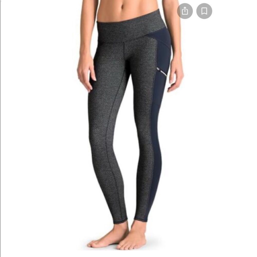 Athleta Criss Cross Drifter Tight - Black and Grey Size Small
